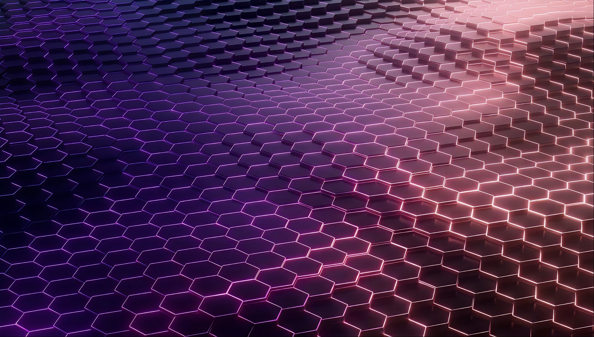 Visualização abstrata em 3D representando dados, IA e construção de produtos digitais